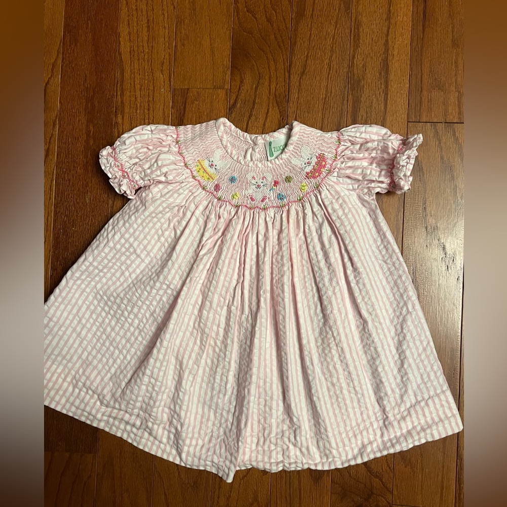 Zuccini Rabbit Bunny Easter Smocked Dress. 18 months